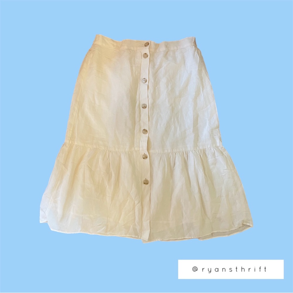 Loft ruffle tiered midi skirt